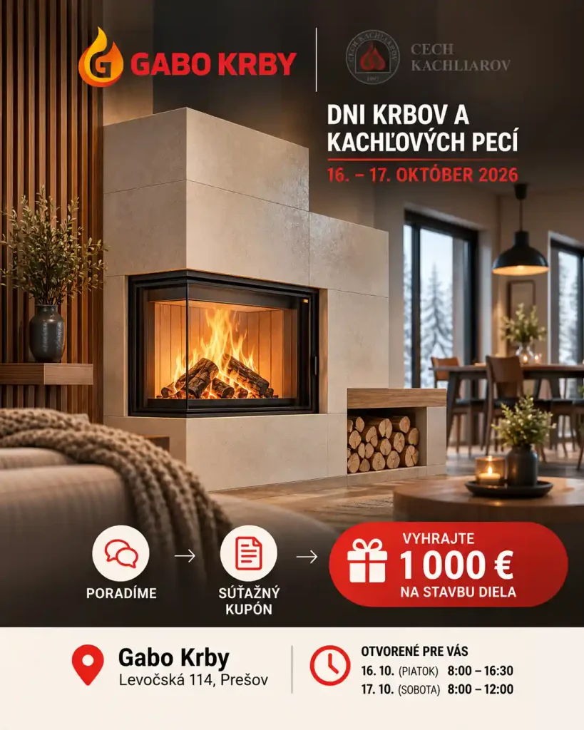 Pozvánka Dni krbov a kachľových pecí v GABO KRBY Prešov.